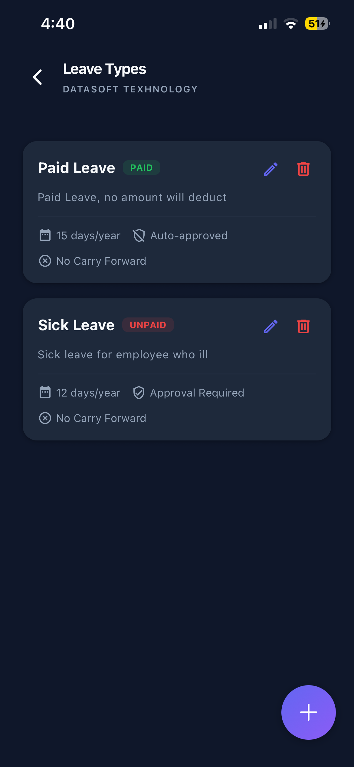Leave Types